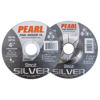 SlimCut™ Silver Thin Cut-Off Wheel T-1 5" x .040" x 7/8 A60T CWSLV05A, Plastic Container of 25