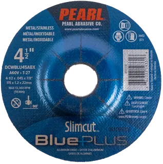 SlimCut™ Blue Plus Thin Cut-Off Wheel T-27 4 1/2" x .045" x 7/8 A60V DCWBLU45ABX, Box of 50