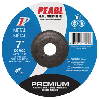 Premium Aluminum Oxide Depressed Center Grinding Wheel 7 x 1/4 x 7/8 A24S T-27 DC7020