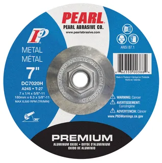 Premium Aluminum Oxide Depressed Center Grinding Wheel 7 x 1/4 x 5/8-11 A24S T-27 DC7020H