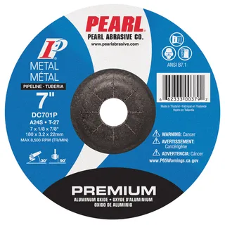 Premium Aluminum Oxide Depressed Center Grinding Wheel 7 x 1/8 x 7/8 A24S T-27 Pipeline DC701P