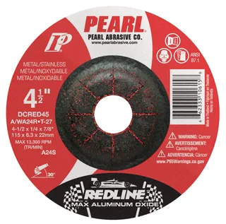 Redline™ Max A.O.™ Depressed Center Grinding Wheel 4-1/2 x 1/4 x 7/8 A/WA24R T-27 DCRED45