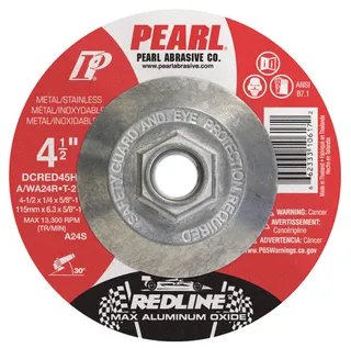 Redline™ Max A.O.™ Depressed Center Grinding Wheel 4-1/2 x 1/4 x 5/8-11 A/WA24R T-27 DCRED45H