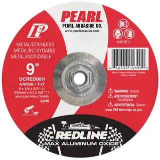 Redline™ Max A.O.™ Depressed Center Grinding Wheel 9 x 1/4 x 7/8 A/WA24R T-27 DCRED90