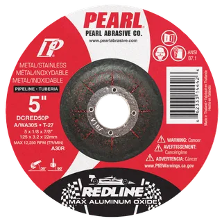 Redline™ Max A.O.™ Depressed Center Grinding Wheels Pipeline 5 x 1/8 x 7/8 A/WA30S T-27