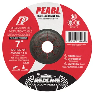 Redline™ Max A.O.™ Depressed Center Grinding Wheels Pipeline 7 x 1/8 x 7/8 A/WA30S T-27