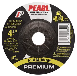 Premium DC Grinding Wheel For Aluminum 4-1/2 x 1/4 x 7/8 AL24M T-27 DA4510