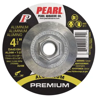 Premium DC Grinding Wheel For Aluminum 4-1/2 x 1/4 x 5/8-11 AL24M T-27 DA4510H