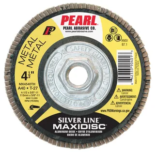 Silver Line™ Aluminum Oxide Maxidisc™ Flap Disc 4-1/2 x 5/8-11 A40 T-27 MX4540TH