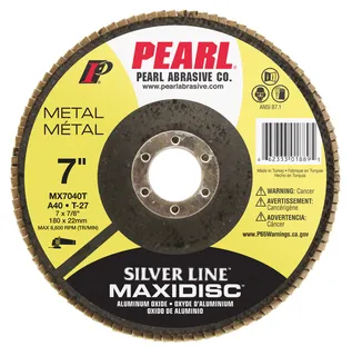 Silver Line™ Aluminum Oxide Maxidisc™ Flap Disc 7 x 7/8 A40 T-27 MX7040T