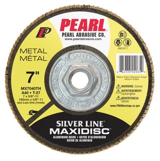 Silver Line™ Aluminum Oxide Maxidisc™ Flap Disc 7 x 5/8-11 A40 T-27 MX7040TH