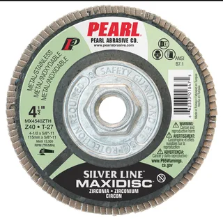 Silver Line™ Zirconia Maxidisc™ Flap Disc T-27 4-1/2 x 5/8-11 Z40 MX454ZTH