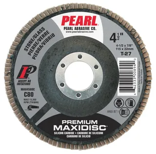 Premium Silicon Carbide Maxidisc™ Flap Disc 4-1/2" 80 Grit, 7/8"