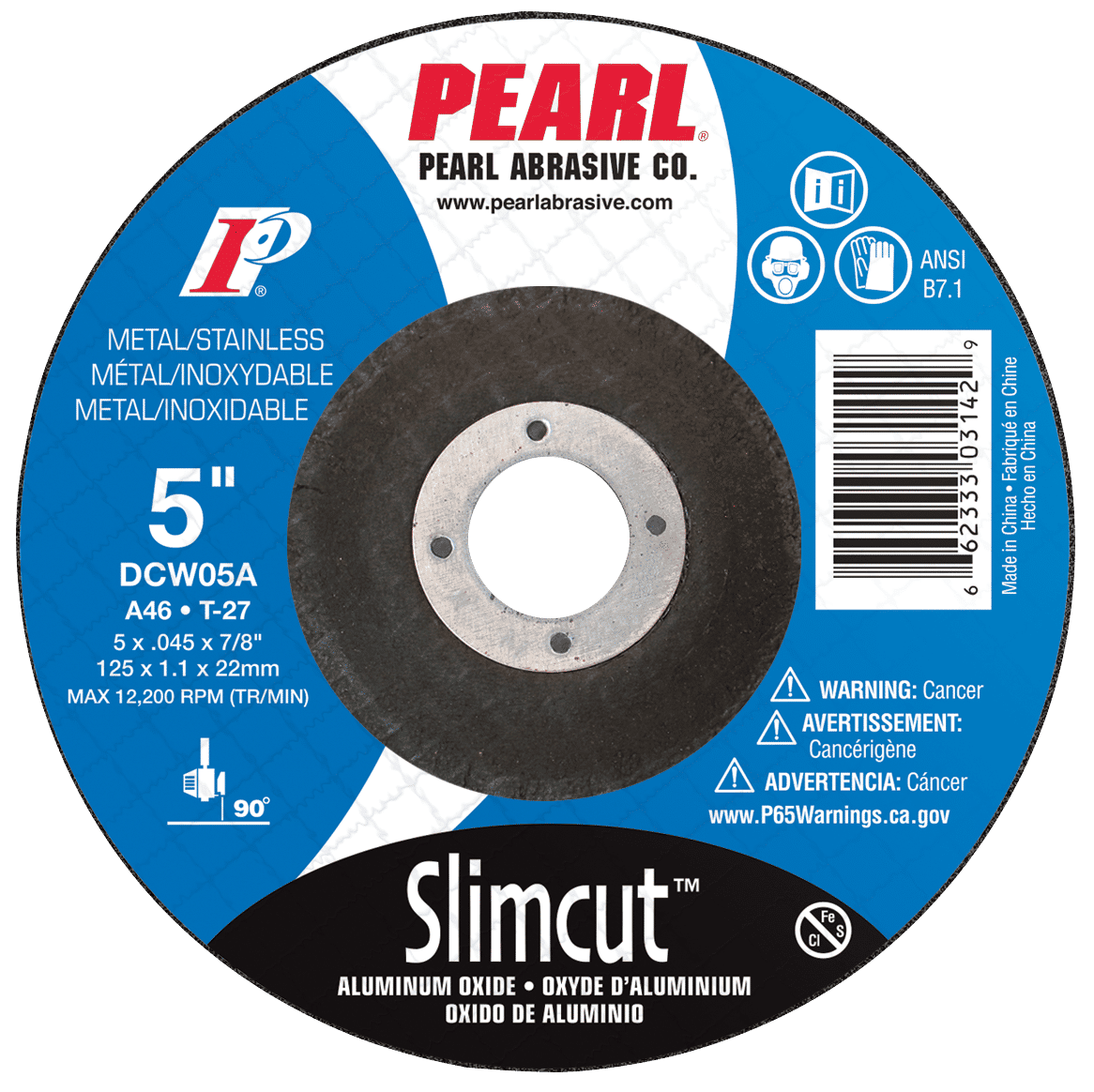 thumbnail image 2 of Benchmark Abrasives 5x.045x7/8 Thin Cutoff Wheels – 50 Pack, Aluminum Oxide, For Stainless Steel 2 of 5