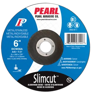 SlimCut™ Aluminum Oxide Thin Cut-Off Wheels T-27 6 x .045 x 7/8 A46 DCW06A