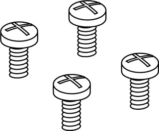 Vacu-Guard™ Pan Head Machine Screws All Styles 1/4-20 x 1/2", Set of 4 VASCR12P