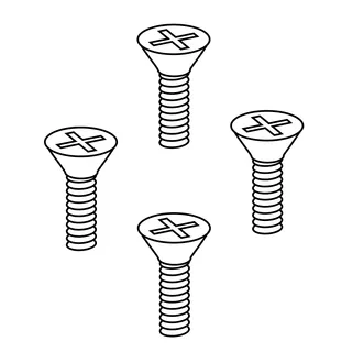 Vacu-Guard™ Flat Head Screws 1/4 x 20 x 3/4 VASCR34F