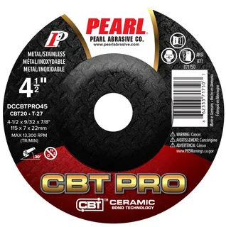 CBT PRO Depressed Center Grinding Wheel 4 1/2 x 9/32 x 7/8 CBT 24T T27 DCCBTPRO45