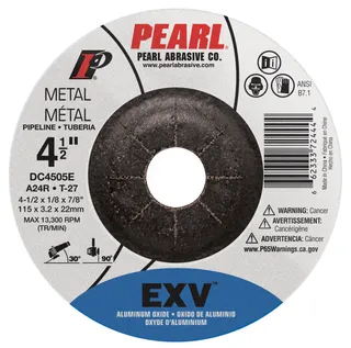 EXV™ Depressed Center Grinding Wheel 4-1/2 x 1/8 x 7/8 A24R T-27 DC4505E Pipeline