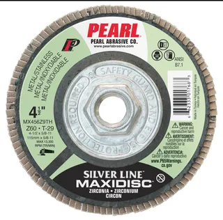 Silver Line™ Zirconia Maxidisc™ Flap Disc T-29 4-1/2 x 5/8-11 Z-60 MX456Z9TH