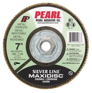 Silver Line™ Zirconia Maxidisc™ Flap Disc 7 x 5/8-11 Z60 T-29 MX706Z9TH