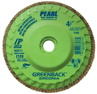 Greenback™ Zirconia Maxidisc™ Trimmable Flap Disc 4-1/2 x 5/8-11 Z120 T-29 MAX45120ZGQ