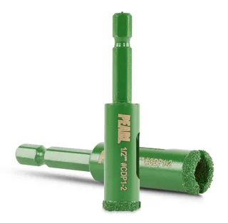 P4™ Tile Drill Bit 1/2" Diameter 1/4" Quick Change Shank