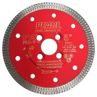 P2™ Pro-V™ Thin Mesh Turbo Porcelain Blade 5", .055" x 7/8", 20mm, 5/8", 4 Holes