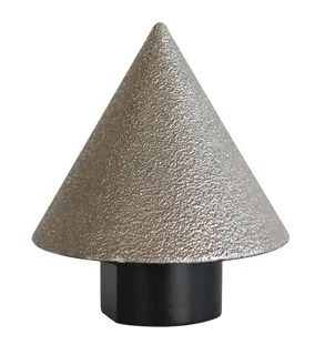 Vacuum Brazed Diamond Cone 2" 5/8"-11 PAVBC200