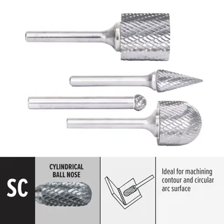 EXV™ Double Cut Bur SC-3, 3/8 x 3/4 x 1/4 CBSC3E
